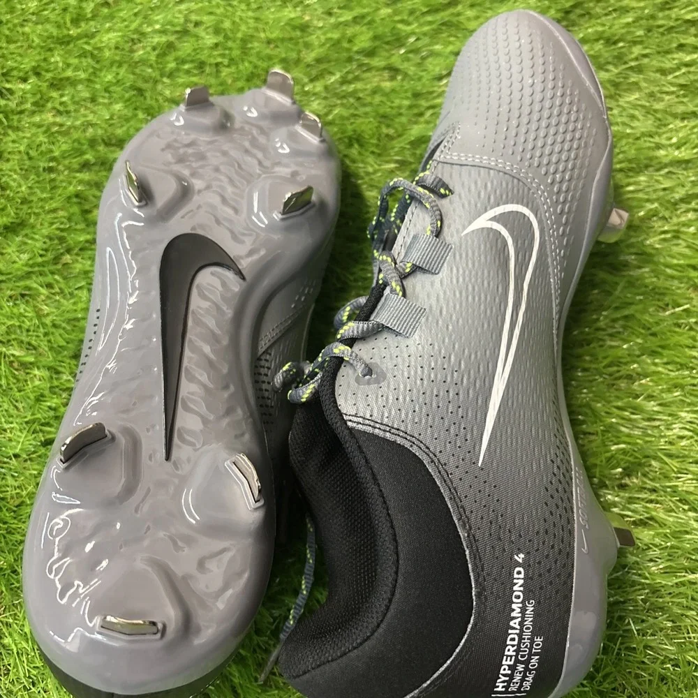 Nike CZ5920 001 Women's‎ 11 Hyperdiamond 4 Pro Metal Softball Cleats Black Grey